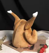 會動的雞腿帽【會動帶一首音樂+可靜音】 搞怪可愛 送朋友 生日禮物 抖音同款 頭套道具 聖誕節禮物 交換禮物 圖片 2