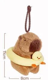 Capybara 泳圈水豚小吊飾 圖片 3