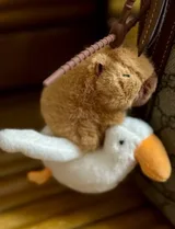 Capybara 騎鳥水豚小吊飾 圖片 2
