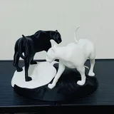 黑白太極豹擺件 圖片 3