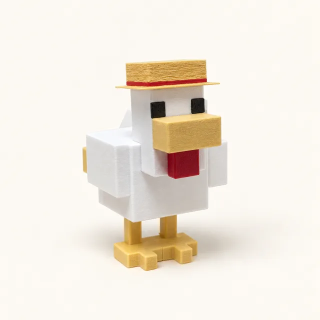 Minecraft – 小雞(附草帽) 我的世界 當個創世神